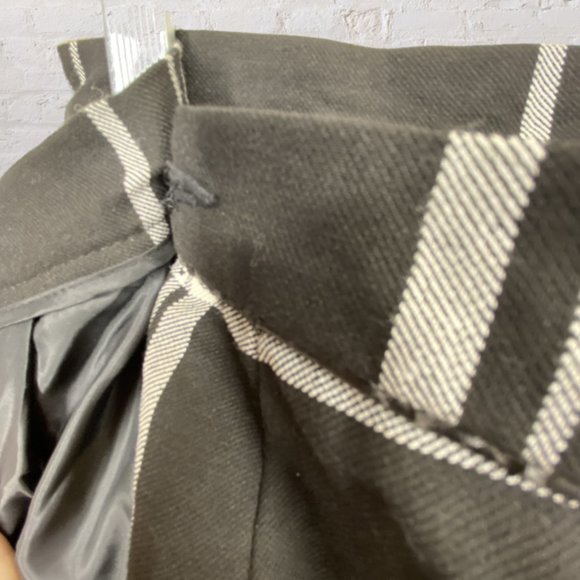 Liz Claiborne Black and White Plaid Wrap-Around Maxi Skirt - Picture 8 of 12